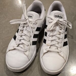 Adidas Women's White and Black Sneakers